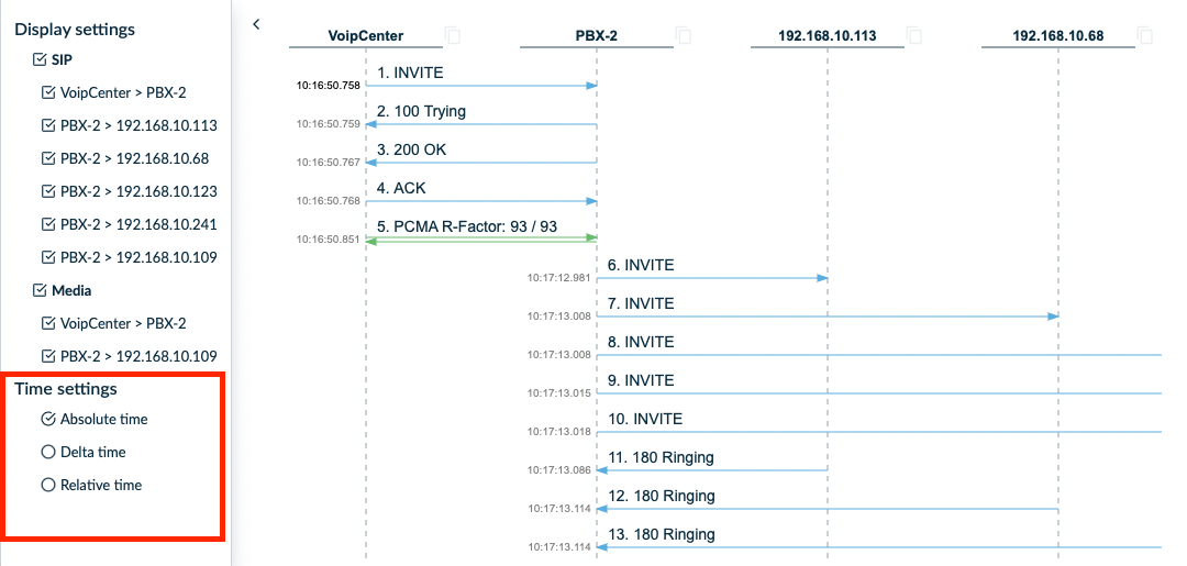 Call Flow Sidebar Time Settings Control